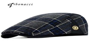 Fibonacci Hochqualität Retro Adult Berets Männer Wolle Plaid Cabbie Flatcap -Hüte für Frauen039s Zeitungsjunge Caps4060675