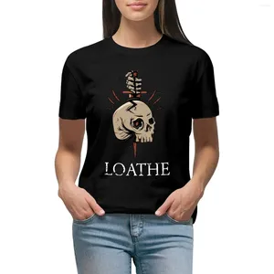 Women's Polos Loathe Band merch t-shirt tees kort ärm tee estetiska kläder roliga t skjortor för kvinnor