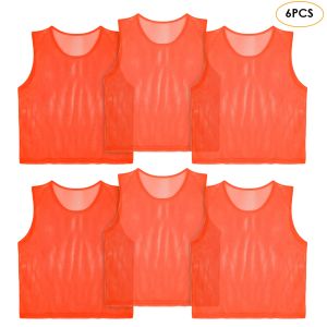 Soccer 6 Pack Mesh Scrimmage Training Vests Football Football Soccer Basketball Volleyball Vest Breathable Adults Jerseys Bibs