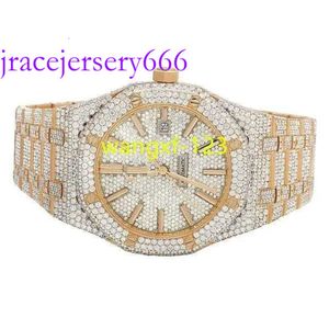 VVS premium iCED Out Handet Moissanite Diamond Bust Down down Watch Rubber Band Band Band