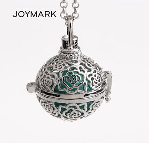 Joymark 5pcslot Rose Flower Hollow Cage мексиканский колокольчик Magic Box Sound Bell Ball Pendant Women Bervency Ожерелья беременность HCPN536247362