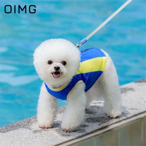 OIMG Sports Style Series Cool Clothes for Summer Cooling Heat Absorption Teddy Bichon Small Medium Dogs Clothing Pet Life Jacket 240422