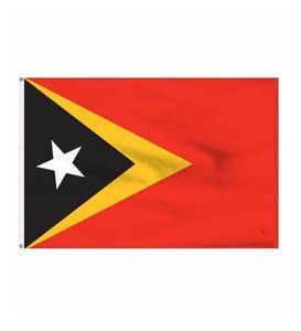 Timor Leste Flag di alta qualità 3x5 ft 90x150cm Flags Festival Regalo per feste in poliestere in poliestere per esterni per esterni Banners 7495675