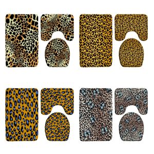 Tappetini tappeti in memory foam leopardo tappeto da bagno selvatico per animali selvatici farfalla sexy donna sexy donna jaguar safari marrone marrone set tappetino set coperchio coperchio