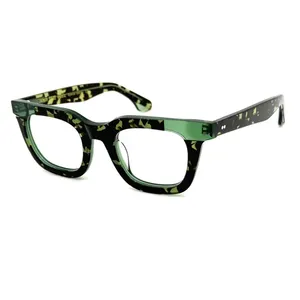 Тарт 570 Оптические очки для мужчин Женщины ретро-дизайнерский лист моды ацетат квадратный полнока кадров детальная эластичность в стиле антибель-световой линзы с коробкой