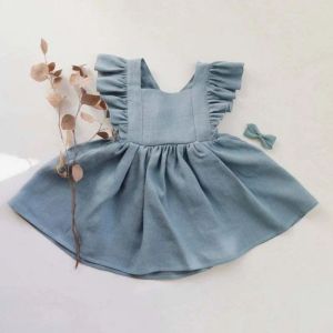 Dresses Summer Toddler Girl Dress 100% Cotton Ruffles Baby Dress Infant Dress Sister Clothes