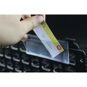 Skannrar Selfadhesive Data Strip Etikett Hållare Hyllkant Display Prislapp Skanner Rail Name Card Sign Display Frame Pop Price Talker