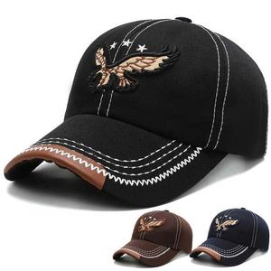 Boll Caps New Cool Women Men Baseball Cap Casual Male Female Snapback Hat Justerbar 3D Eagle Brodery Sun Hat T240429