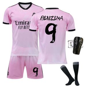 Futbol Formaları Erkeklerin Takipleri 2223 Real Madrid Pink Matorative Gömlek No. 9 Benzema 7 Azar 10 20 Jersey