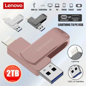 Adattatore Lenovo 3.0 USB Flash Drive 128GB 2 TB Penna azionaria 1 TB Pendrive U Disk Hingh Speed Memory Stick USB Spedizione gratuita per PC iPhone