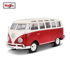 DIECAST MODEL CARS Maisto 1 25 Retro Volkswagen Van Samba Model samochodowy