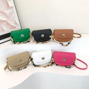 Omuz Çantaları Retro Moda Zinciri Çantası Kadınlar 2024 Trend Şeker Renk Crossbody çok yönlü doku el çantası satan ürünler