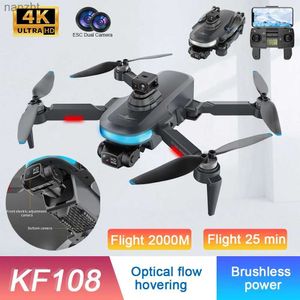 Drones KF108 Бесщеточный мотор 4K Высокопродажный ESC Dual Camera 360 Лазерный препятствие избегает Wi-Fi FPV G Вернуть RC Four Helicopter Drone Gift wx