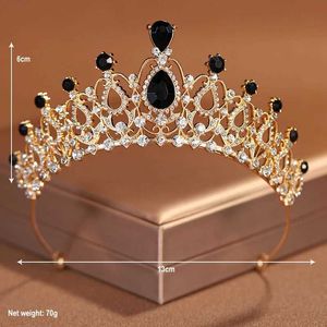 Wedding Hair Jewelry Itacazzo Bridal Headwear Black-Colour Ladies Exquisite Prom Crown Performance Tiaras