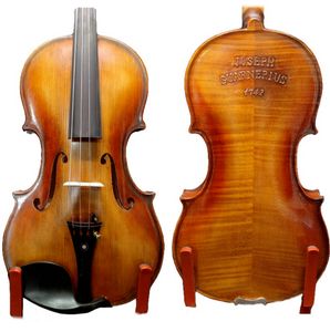 4/4 handmade violin carved "JOSEPH GUARNERIUS 1742" pattern on back with case