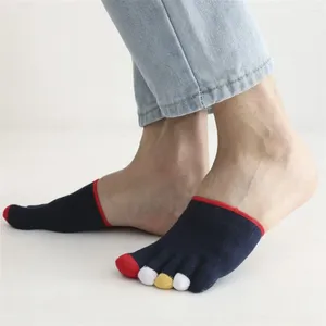 Men's Socks Anti-slip Breathable Soft Summer Men Cotton Women Anti-abrasion Half Foot Five-Finger Split Toe