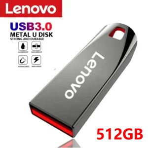 Adattatore Lenovo Memoria in metallo USB Flash Memoria 512 GB 256GB 128GB 64 GB Portable Waterfoglio Azionamento USB Flash Drive USB OTG Pen Drive