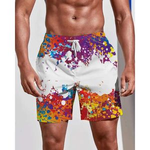 Męskie szorty letnie sezony Renderowanie szortów Graffiti 3D Printing Mens Pants Swimming Wygodne suszenie moda młodość luźna Menl2405