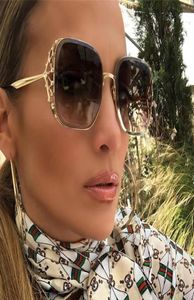 Hela fyrkantiga solglasögon för kvinnor varumärkesdesigner Rhinestone Crystal Crown Big Frame Sun Glasses Female Fashion Shades Eyewear9067941