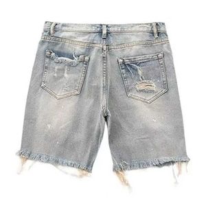 Jeans masculinos Denim shorts masculinos de jeans masculino de verão shorts de jeans angustiados STILHA
