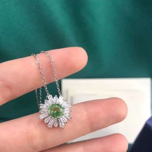 SwarovskiS Necklace Designer Women Original Quality Luxury Fashion Pendant Matching Sunshine Sunflower Necklace Female Element Crystal Daisy Collar Chain