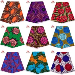 Klänningar bintarealwax ankara afrikanska tryck tyg lapptäcke äkta vaxklänning Sying Tissu Craft Diy Textilmaterial för bröllop FP6430
