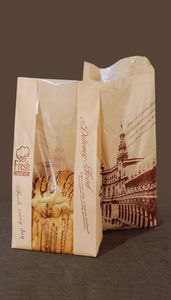 31x21x9cm Kraftpapier Brotbeutel mit Fenster DIY Backbeutel Keks Cake Toast Brot Packung für Bäckerei Tower of London 1628349