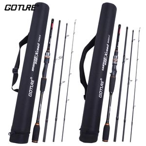 Goture Xceed Spinning Fishing Rod Carbon Fiber MHM Power 1983M Casting Lure Rods 4 Sections Travel Carp 240506