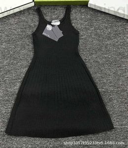 Basic & Casual Dresses designer Skirts&Skorts Designer new style in early spring your vest sling knitted black dress slimming and skirt MIG5 W4PC