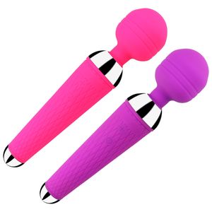 Kraftfull Vibrator för kvinna munklit Personlig massageapparat Magic Wand AV G Spot Vattentät Uppladdningsbar Massage