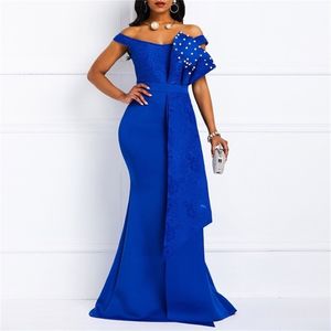 MD Bodycon Sexy Women Dress Elegant African Ladies Mermaid Pärled Lace Wedding Evening Party Maxi Dresses Year Clothes 220506 257i