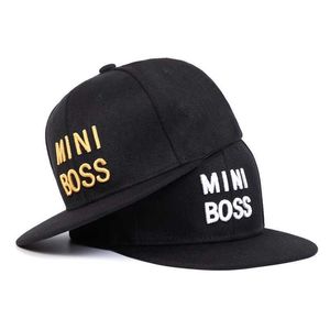 Boll Caps Childrens Mini Boss broderad baseball CS Hip Hop Hat Spring/Summer utomhus justerbar casual hatt pojkar och flickor reser J240506