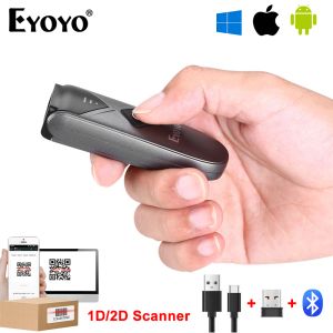 Scanners Eyoyo 2d Bluetooth Barcode Scanner Mini Portable Wireless 1d Bar Code Reader Wired 3in1 Connection Qr Image Pdf417 Data Matrix