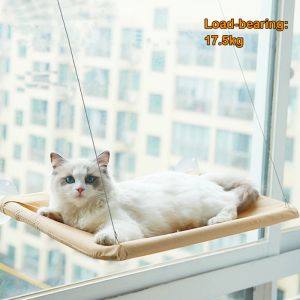 Houses Pet Hammock Bed Cat Nest With Mat Shelf Seat Bed Cat Hanging Beds Bearing 17.5KG For Cats Window Hammock