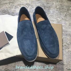 Shoes LP Couples shoes Summer Walk Charms embellished suede loafers Moccasins Genuine leather casual slip on flats Men Luxury Designer D