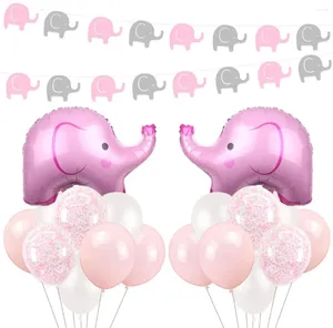Decorazione per feste Elefante rosa Decorazioni per la doccia per bambini in palloncini set palloncini ghirlanda per ragazze di compleanno
