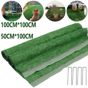 Dekoracje sztuczne trawniki o wysokiej gęstości fałszywa mata trawna 1m dywan trawowy