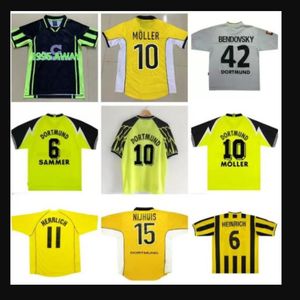 1995 96 97 98 99 2000 01 02 Borussia Retro Dortmund Soccer Jersey Lewandowski Reus Metzelder Dede Moller Amoroso Rosicky Bobic Classic 287T