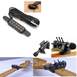 Pickup 12-hole Sound Hole Acoustic Guitar Pickup Magnetic Transducer with Tone Volume Controller Audio Cable Guitar Accessories