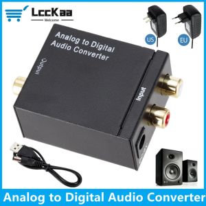 Converter ADC Analog to Digital Audio Converter Analog to Optical Fiber Coaxial Signal ADC Spdif Stereo 3.5MM Jack 2*RCA Amplifier Decoder