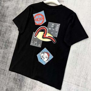 Designer Luxury Evisuss Classic 2024 new Seagull small letter print multi-pocket home print fashion men's short sleeve T-shirt