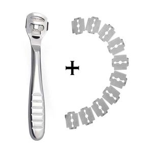 Foot Callus Shaver Heel Hard Skin Remover Hand Feet Pedicure Razor Tool Shavers Stainless Steel Handle 10 Blades Foot Care Tool5531188