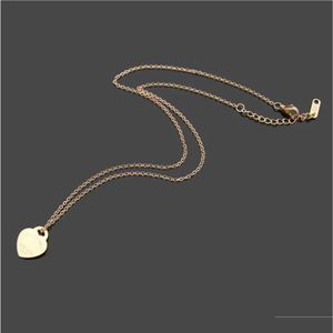 Collane a ciondolo Collana designer Collana Fashion Gold Heart Gioielli di lusso Rose San Valentino Gift Withbox Fast Drop Delivery Pendants Ota93