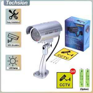 Kameras Outdoor Dummy Kamera Sicherheit gefälschte Kamera Simulation Innenkugel LED LED Light Monitor CCTV Überwachung wasserdicht mit Blitz