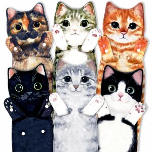 Definir toalhas de mão de gato engraçado cozinha banheiro toalha de mão rápida seco