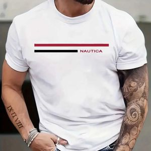 Herren-T-Shirts Herren Sommer 100 Baumwollbrief gedruckt T-Shirt Casual Men Clothing Modemarke Tops T T240505