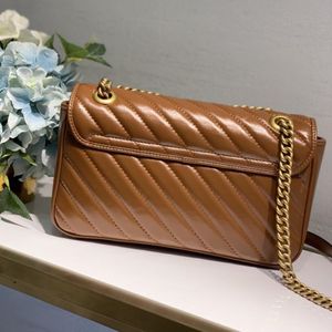 진짜 가죽 디자이너 여성 가방 핸드백 숄더백 원래 상자 여성 지갑 지갑 금속 체인 도매 클러치 270U