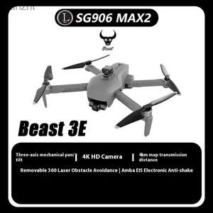 Drones zll sg 906max2 besta 3e pincel sem pincel e obstáculos para evitar o drone de câmera 4k de câmera 4k de 4 km de 4 km de controle remoto de quatro aeronaves de aeronaves eixos WX