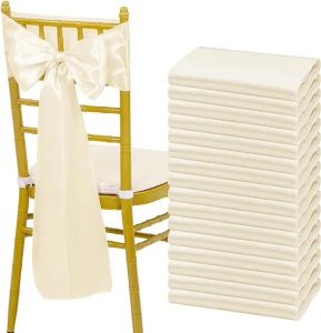 Sashes 10pcs Satin Chair Sashes Bindungsbänder Bögen für Hochzeitsvorräte für Bankettparty Event Dekoration Universal Stuhl Cover Back Back zurück