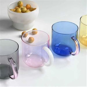 Tumblers Floriddle Borosilicate Mug Glass värmebeständig kopp Drinkware Tea Juice Milk Coffee Home Vatten Glasögon H240506